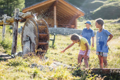 Kinder auf Mountaincarts